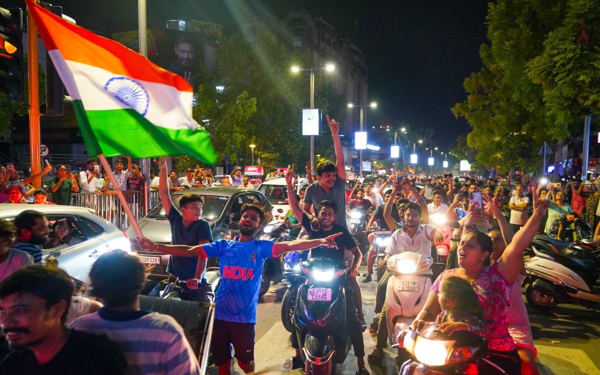 Ahmedabad: Indian cricket team fans celebrate after Team India won the ICC Men's T20 Cricket World C India’s Men’s T20 World Cup triumph is a reminder of how cricket & emotions are a great unifying for