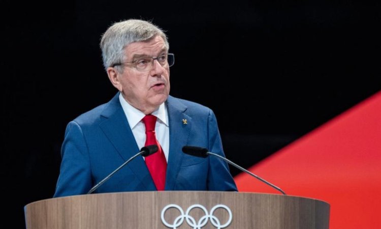 International Olympic Committee (IOC) President Thomas Bach delivers a speech on the first day of th