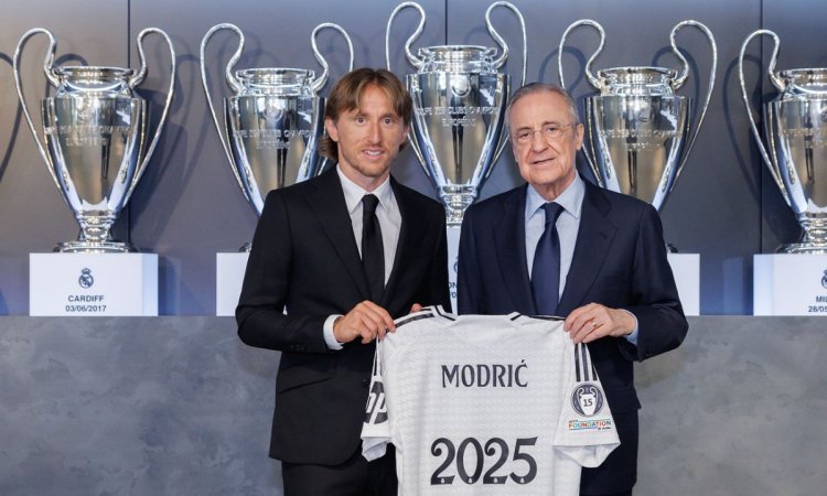 Luka Modric extends contract with Real Madrid until 2025, appointed club captain. Photo credit: Real