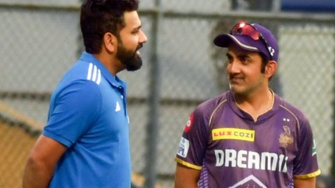 Mumbai : Players of Mumbai Indians and Kolkata Knight Riders during a practice session