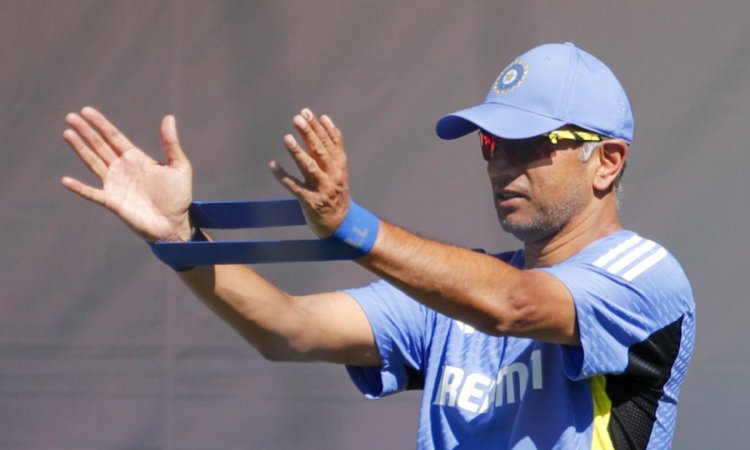 New York [USA] : India's players during a practice session ahead of ICC T20 World Cup match against 