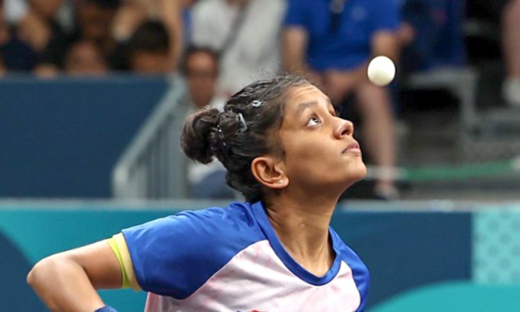 Paris : India's Sreeja Akula plays against Sweden's Christina Kallberg during a women's singles tabl