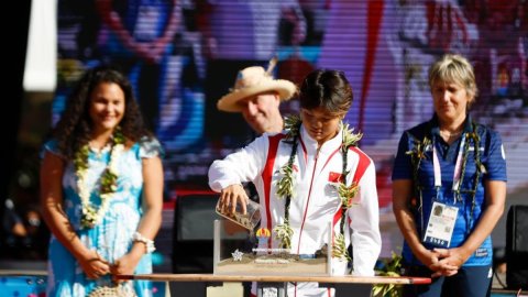 Paris Olympics: Surfing athletes celebrate opening ceremony in Tahiti