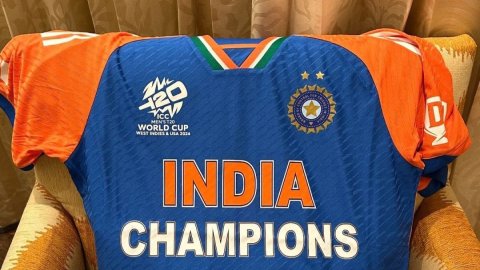 Sanju Samson unveils team India's special felicitation jersey