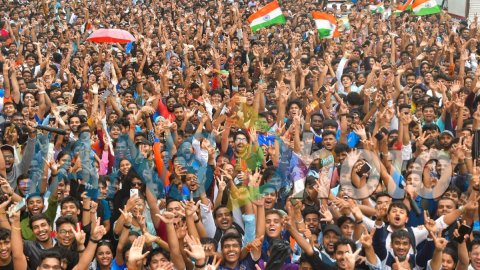 Team accorded 'water salute' after plane lands, Mumbai buzzing with chants of ‘India ka Raja Rohit S