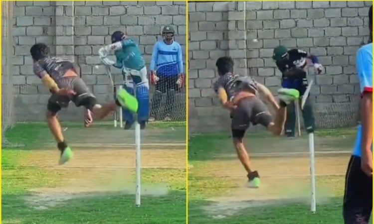 VIDEO: थर-थर कांपे पाकिस्तानी खिलाड़ी, मोहम्मद रिज़वान और इफ्तिखार को नेट बॉलर ने डराया