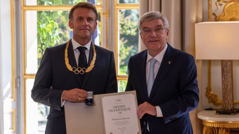 IOC awards Olympic Order to French President Emmanuel Macron after Paris Games