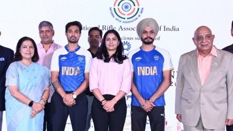 NRAI felicitates the history-making Indian Olympic shooting squad; Manu, Sarabjot, Swapnil presented