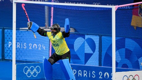 Paris: Men's semifinal field hockey match between Germany and India at Paris Olympics 2024