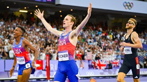 Paris Olympics: Hocker wins men's 1,500m gold with Games record