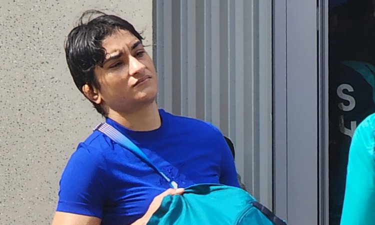 Paris: Wrestler Vinesh Phogat leaves the Games Village following the conclusion of the Olympics 2024