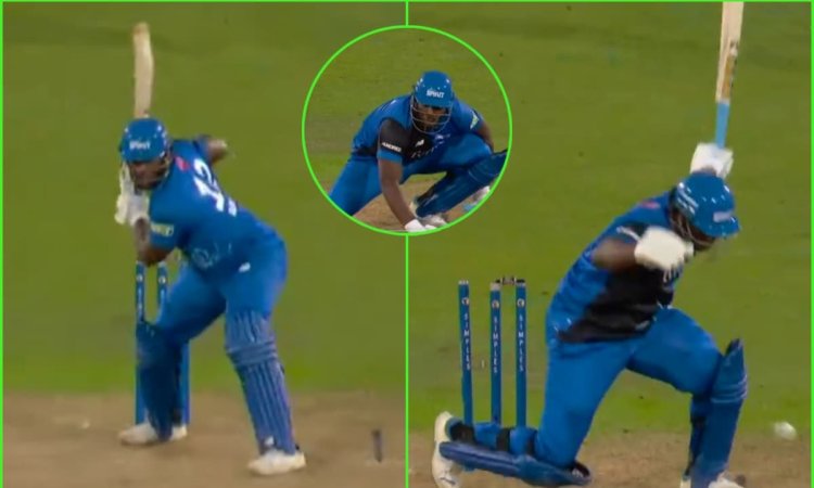 VIDEO: घुटने पर आ गए Andre Russell, क्लीन बोल्ड हुए तो फटी रह गई थी आंखें