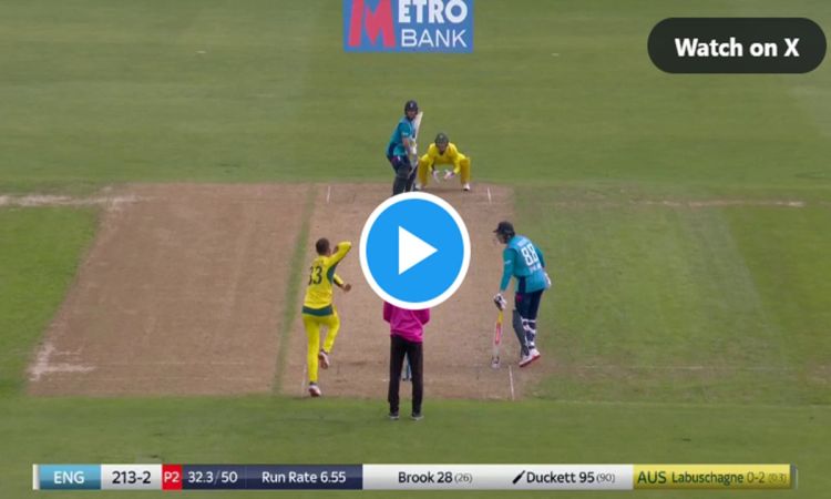  Watch Marnus Labuschagne gets Ben Duckett for 95 with a simple caught and bowled 