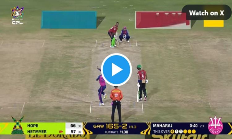 Rovman Powell takes brilliant catch to end Shimron Hetmyer innings in 27th match of cpl 2024