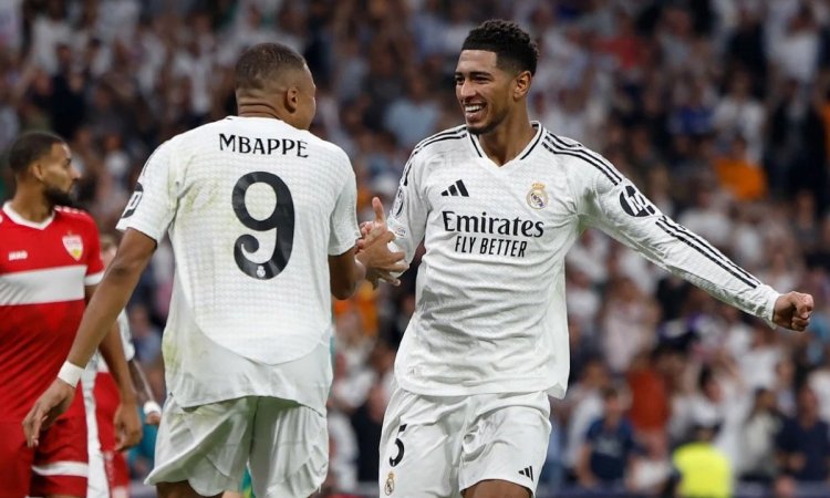 Champions League: Bellingham hails Mbappe as 'huge player' for Real Madrid after win over Stuttgart