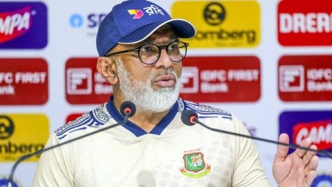 Chennai: Bangladesh head coach Chandika Hathurusingha addresses a press conference 