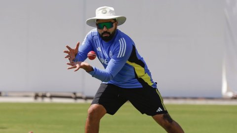 Chennai: India's captain Rohit Sharma takes part in a practice session ahead of the first Test match