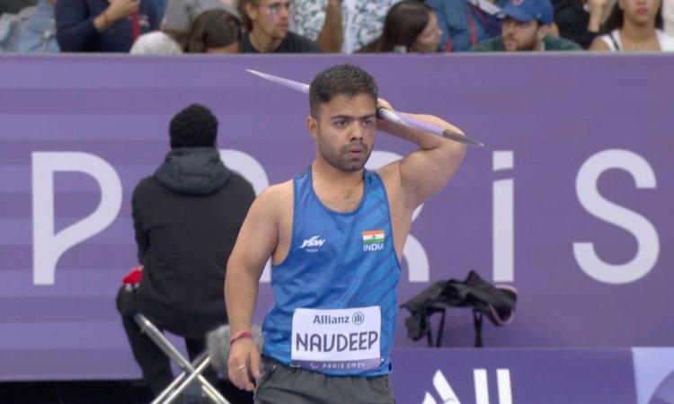 Navdeep's medal upgraded to gold in Men's Javelin F41 in Paralympic Games in Paris on Saturday. Phot