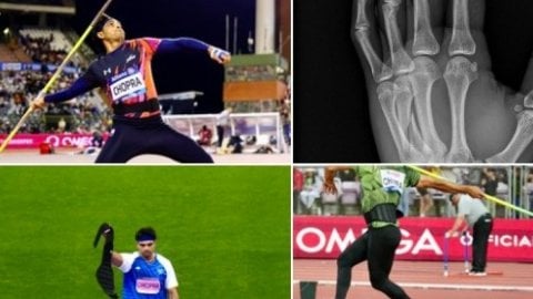 Neeraj Chopra competed in the Diamond League Final with fractured left hand