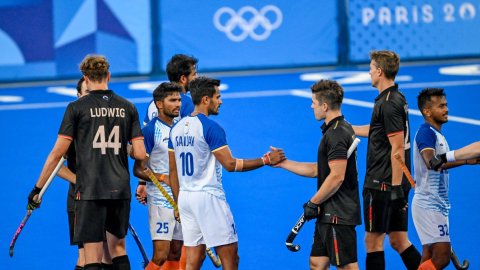Paris: Men's semifinal field hockey match between Germany and India at Paris Olympics 2024