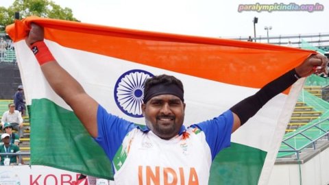 Paris Paralympics: Sachin Khilari wins silver in men's shot put F46 event