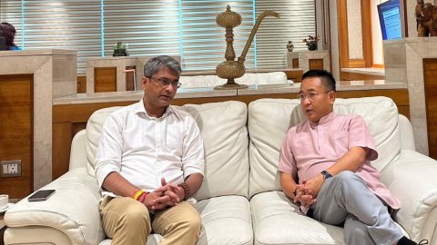 Sikkim CM discusses football development with AIFF chief Kalyan Chaubey