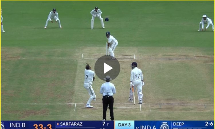 4,4,4,4,4: सरफराज ने Duleep Trophy में काटा गदर, एक ओवर में लगातार मारे 5 चौके; देखें VIDEO