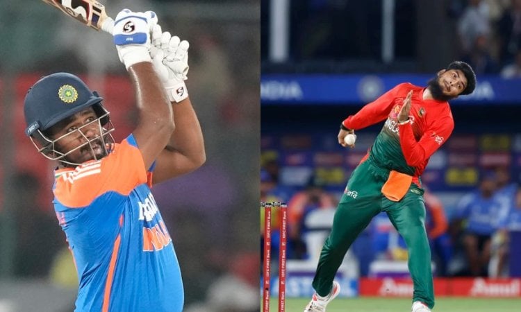 3rd T20I: हैदराबाद में आया संजू नाम का तूफान, हुसैन के ओवर में जड़ दिए 5 लगातार छक्के, देखें Video