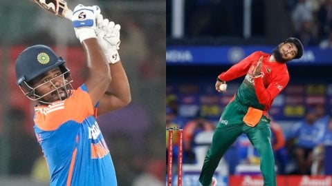 3rd T20I: हैदराबाद में आया संजू नाम का तूफान, हुसैन के ओवर में जड़ दिए 5 लगातार छक्के, देखें Video