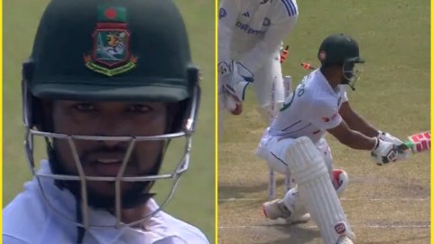 IND vs BAN 2nd Test: शान्तो हुए Shocked! रविंद्र जडेजा के सामने नहीं चली हीरोगिरी; देखें VIDEO