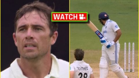 HIT नहीं FLOP हुए रोहित शर्मा, Tim Southee ने क्लीन बोल्ड करके किया काम तमाम; देखें VIDEO