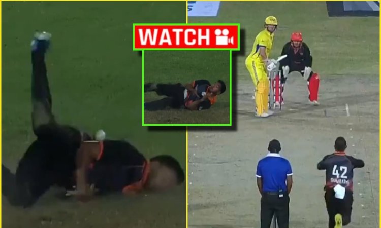 Shaun Marsh Shocked! एंजेलो परेरा ने गिरते-गिरते पकड़ा करिश्माई कैच; देखें VIDEO