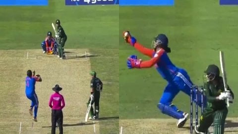 Womens T20 WC, 2024: ऋचा ने एक हाथ से पकड़ा पाकिस्तानी कप्तान का अद्भुत कैच, उड़ गए सभी के होश, देखें 