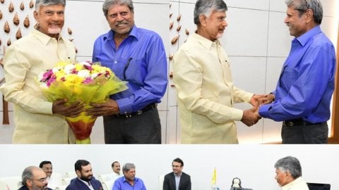 Chandrababu Naidu meets Kapil Dev; discusses proposed golf course clubs