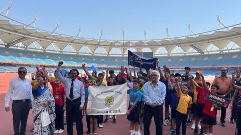 Hockey legends flag off 2024 SFA Championship Delhi at Jawaharlal Nehru Stadium