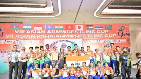 India finish runners-up in Asian ArmWrestling Cup 2024 with 223 medals