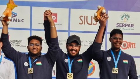 India win 25m rapid-fire pistol team event to clinch 11th gold at Lima Junior Worlds 