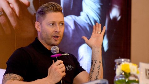 Kolkata, May 2018, WB_KC, Michael Clarke during an interactive session, Former Australian cricketer 