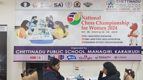 National Women's Chess: Exciting finish on the card as 9 players chase leaders Nandhidhaa, Saranya