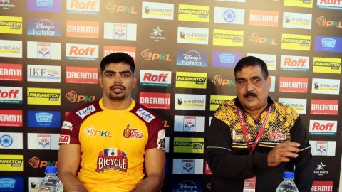 Pawan Sehrawat reveals special bond with Telugu Titans coach Krishan Hooda after their win over Beng