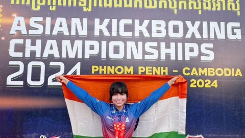 Shraddha wins two gold & two silver at Asian Kickboxing Championship