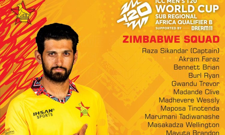 Zimbabwe name two uncapped players in squad for Men's T20 WC regional qualifier