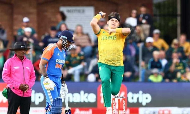 Gerald Coetzee handed demerit point for dissenting 'wide' call in Johannesburg T20I