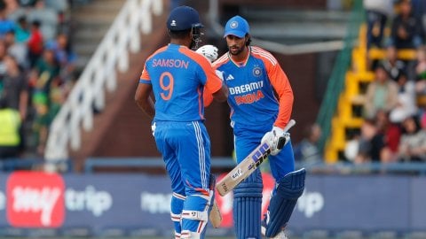 SA vs IND, 4th T20I: போட்டி போட்டு சதமடித்த சஞ்சு, திலக்; இமாலய இலக்கை நிர்ணயித்தது இந்தியா!