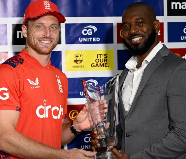 The final T20I between West Indies and England has been abandoned due to rain! ENG vs WI, 5th T20I: மழையால் ரத்தான ஆட்டம்; தொடரை வென்றது இங்கிலாந்து!
