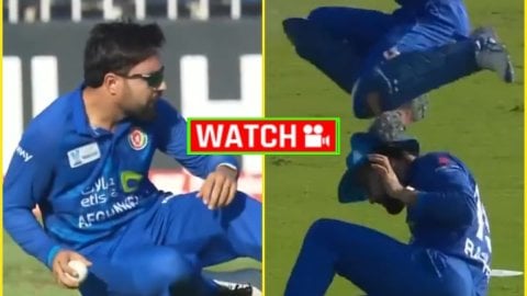 WATCH: गुरबाज़ का जूता और राशिद का सिर, भयंकर INJURED होते-होते बचे Rashid Khan