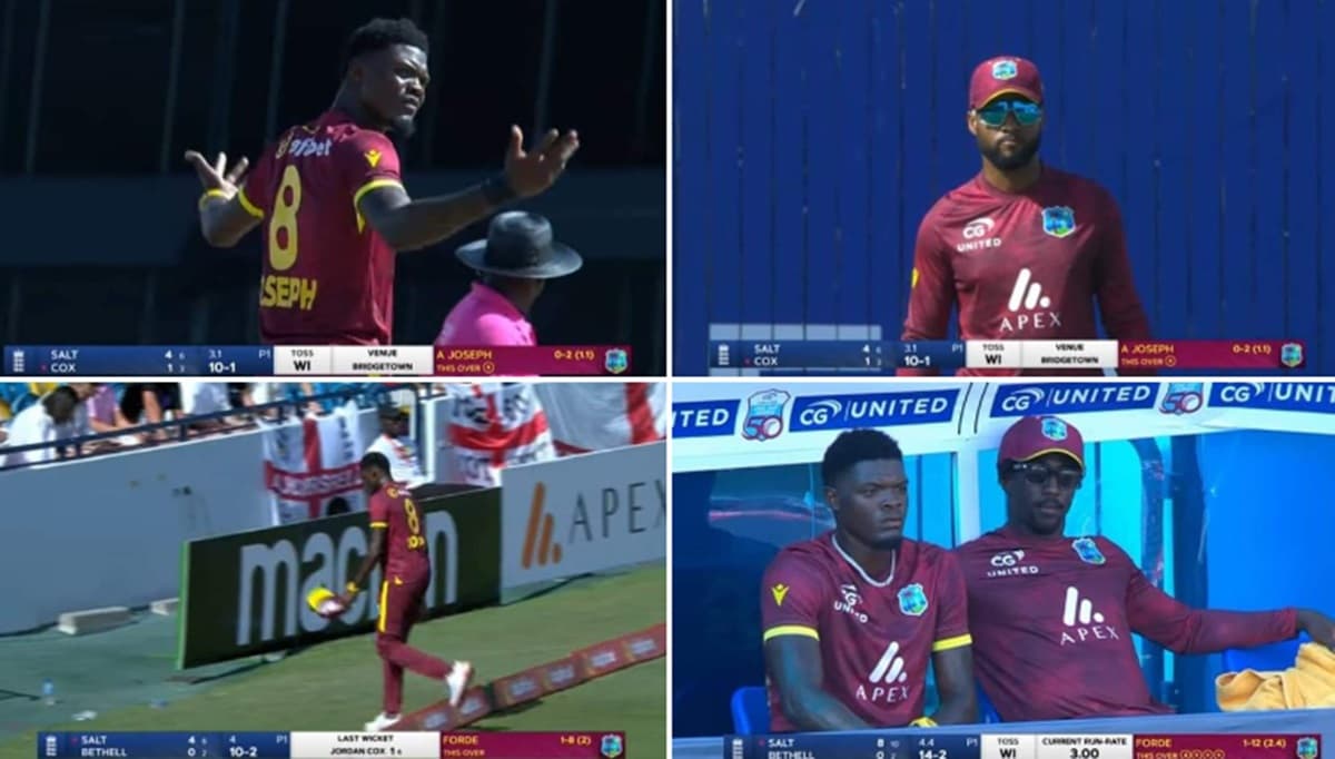 West Indies Bowler Alzarri Joseph Suspended After Storming Off Field West Indies Bowler Alzarri Joseph Suspended After Storming Off Field