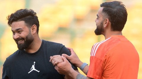 Bengaluru: India's players during a practice session ahead of the third T20 cricket match between In