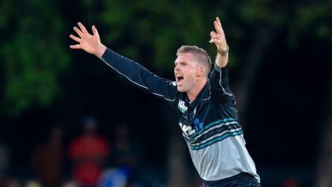 Lockie Ferguson's hat-trick powers New Zealand to five-run victory over Sri Lanka in low-scoring thr