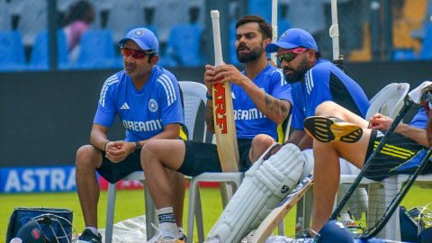 Mumbai: Team India's practice session ahead of the 3rd Test match against New Zealand